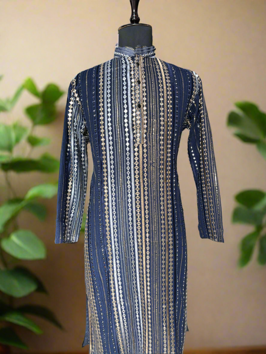 Stylish blazer-style kurta for festive occasions.