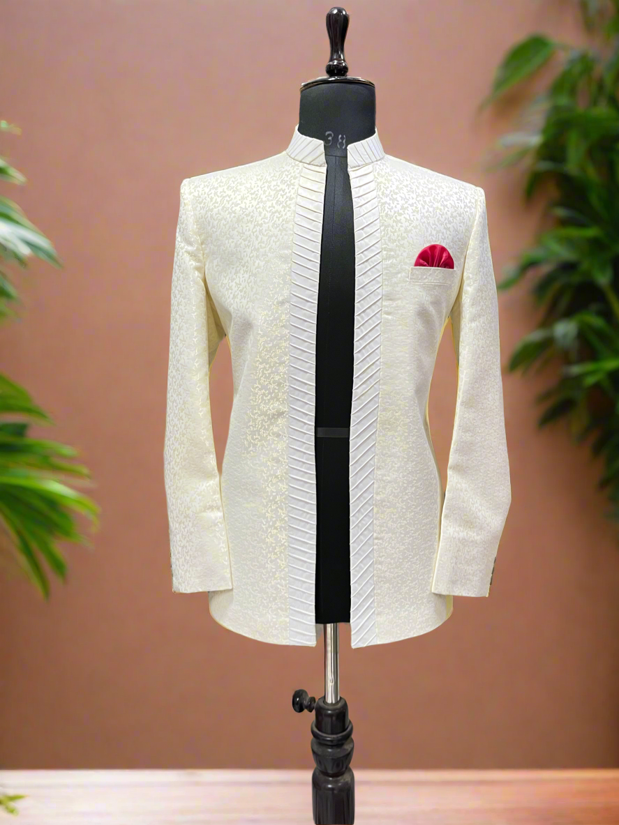 Stylish groom Jodhpuri set with luxurious embroidery