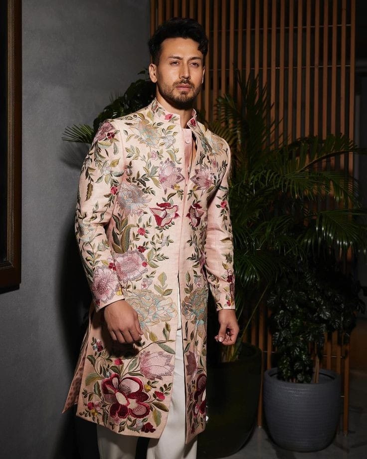 Tiger Shroff Style Multicolor Embroidered Sherwani Set – KPH