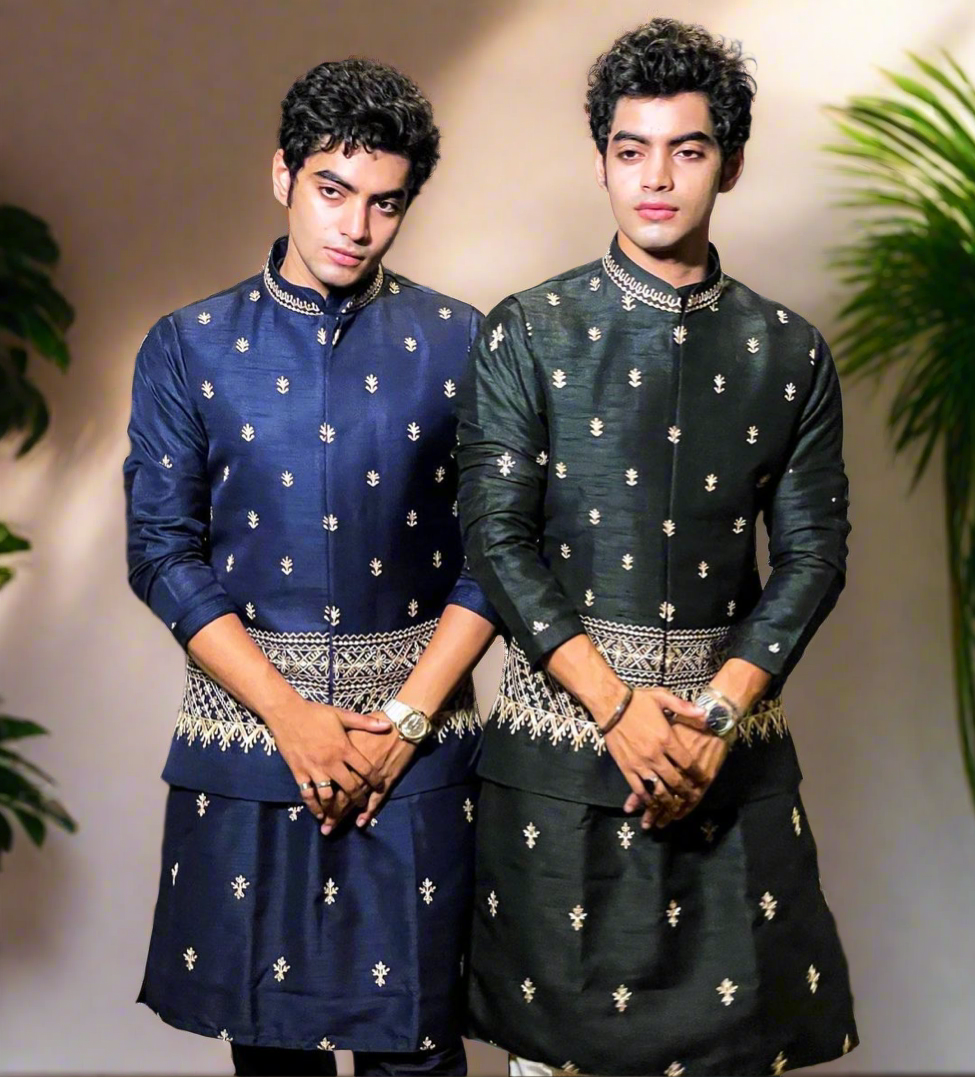 Traditional Mehndi Function Waistcoat for Groomsmen - KPH Outfits