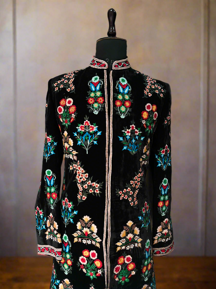 Velvet Designer Sherwani for Grooms
