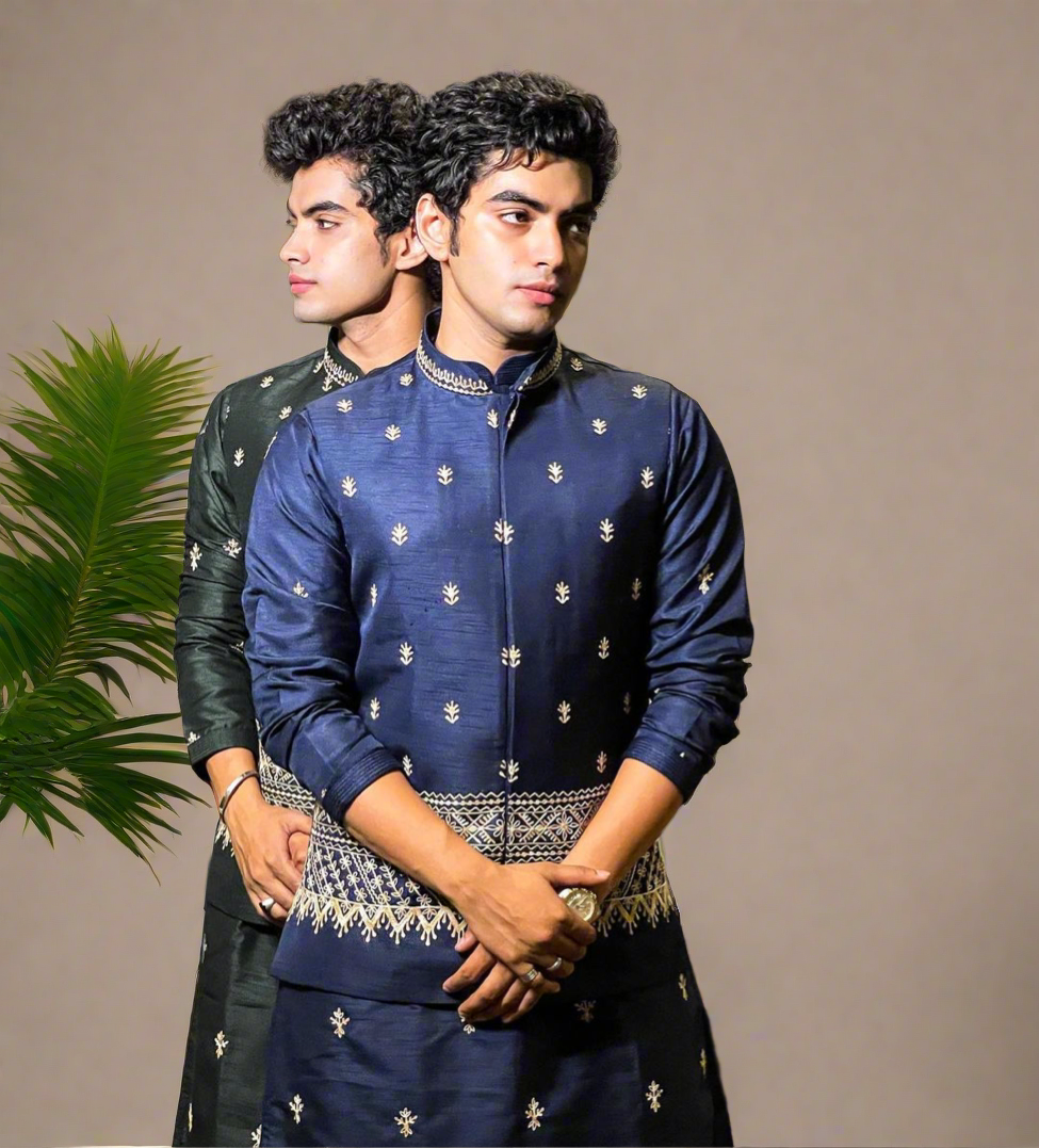 Wedding Mehndi and Sangeet Special Embellished Waistcoat Set - KPH Outfits