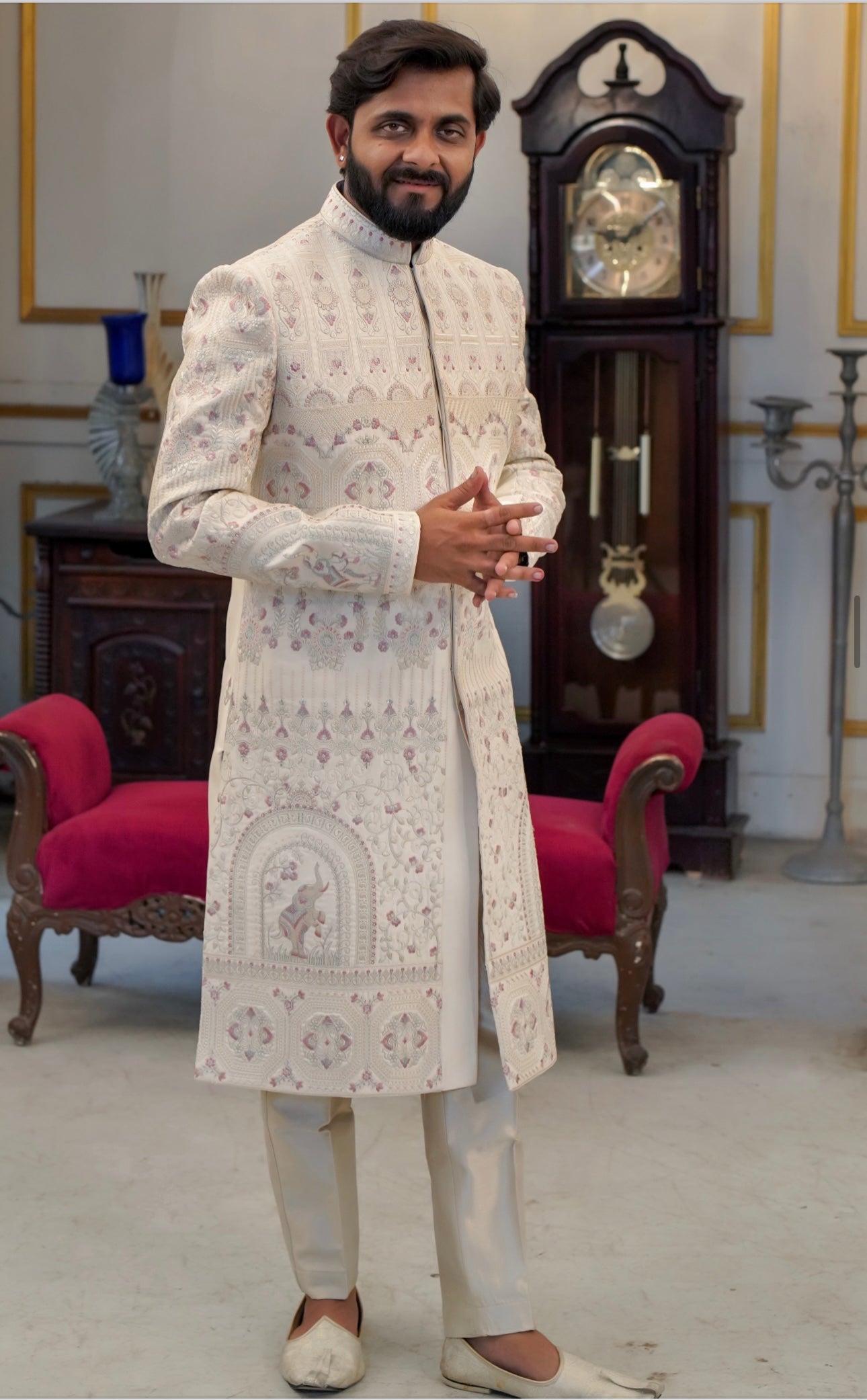 Wedding Special Stylish Embellished Sherwani Set