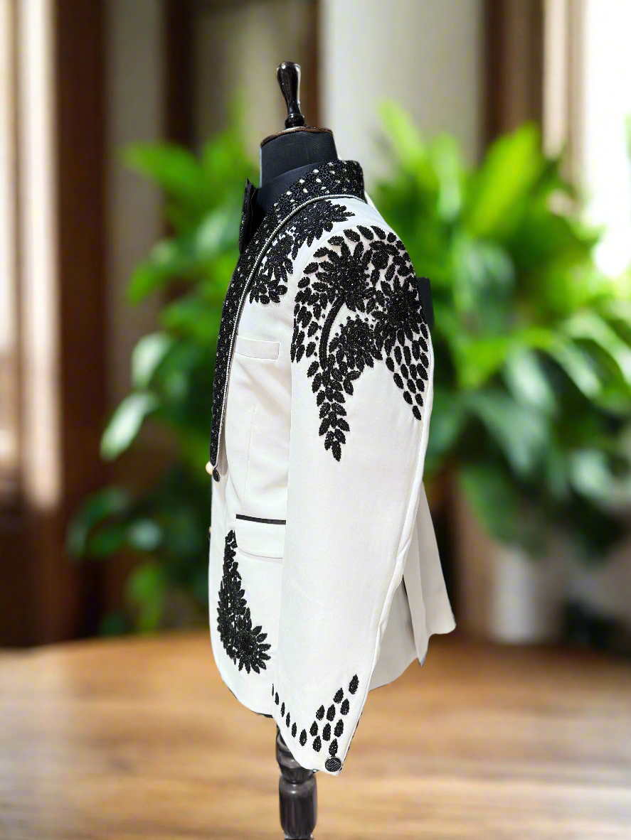 Wedding day tuxedo for men in premium ivory