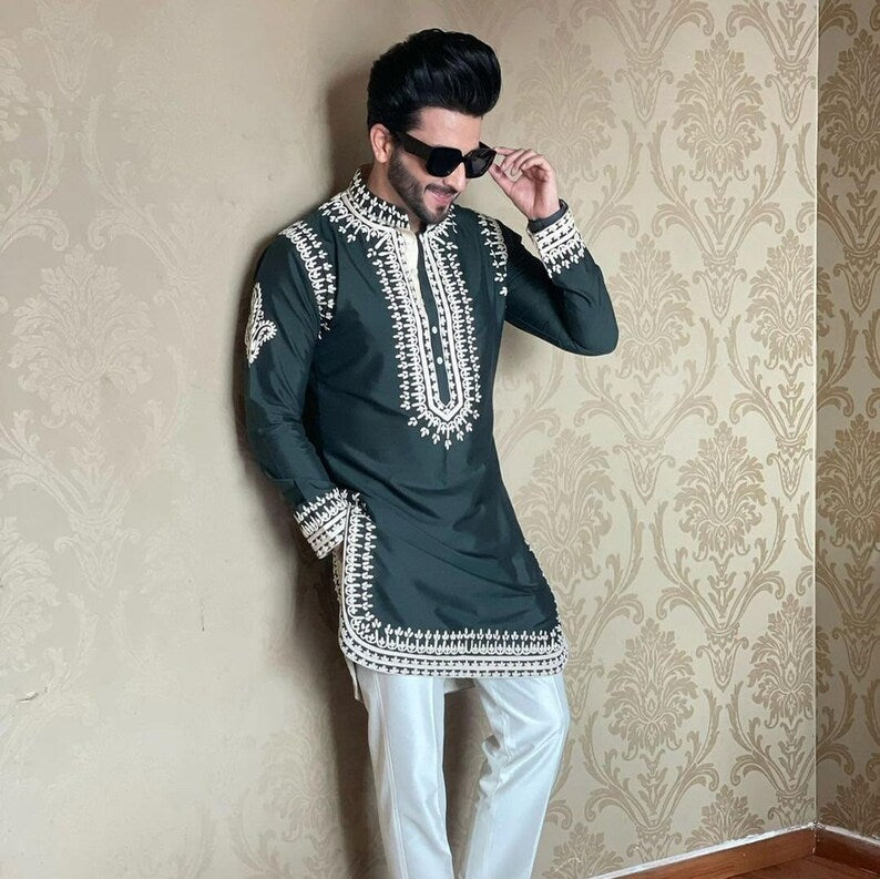 Men's Mehndi Ceremony Special Designer Kurta Set